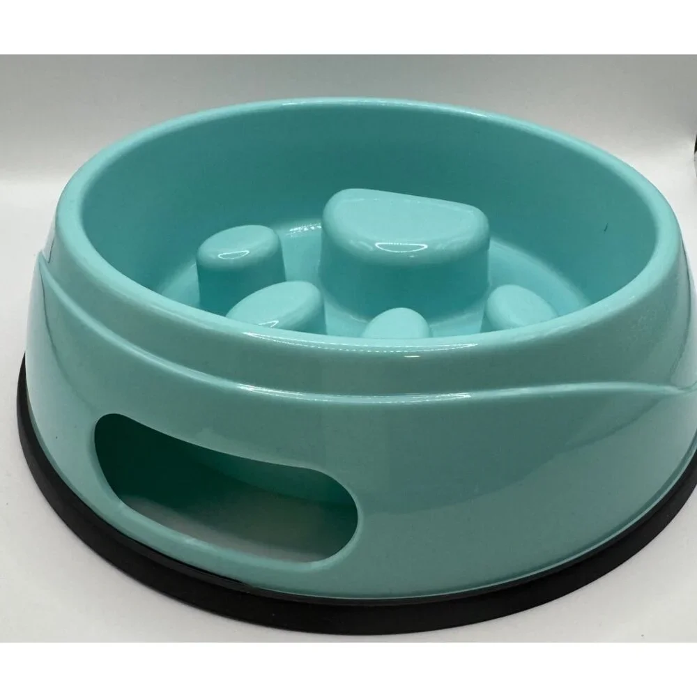pawprint slow feed dog bowl